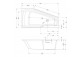 Ванна пристенная Riho Desire Back2Wall свободностоящая, акриловая 180 x 84 cm, с сифоном - белая