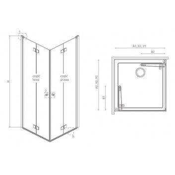 Душевая кабина Radaway Modo X I 120, przejrzysta, 1180x2000mm