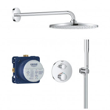 Душевой гарнитур Grohe Rainshower Cosmopolitan 210, скрытый, смеситель термостатическая, хром