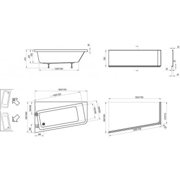 Ravak Ванна 10 160X95 L Белая- sanitbuy.pl