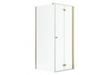 Двери для душа Radaway Nes Gold KDJ B 100, складные, левые, 1000x2000mm - стекло бесцветное, profil золотой глянец