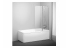 Шторки на ванну Ravak 100x150 cm, двухстворчатые, поворотный, wariant правый, do narożnych wanien 10°