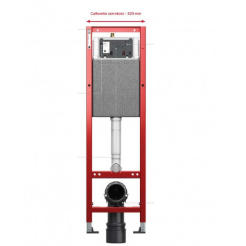 Инсталляция скрытого монтажа WC TECEprofil, высота montażowa 1120mm, ze spłuczką Octa II
