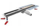 Линейный канал, pełny набор, Wiper New Premium, 600mm, рисунок Pure (do wklejenia płytki), панель / оформление szlif
