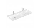 Раковина с тумбой двойная Villeroy & Boch Avento прямоугольная 120x47 cm, z переливом, с плёнкой CeramicPlus - белый глянец