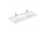 Раковина с тумбой, прямоугольная Villeroy & Boch Avento белый Alpin, 100 x 47 x 16,5 cm, перелив, 2 otwory na baterię, powłoka CeramicPlus