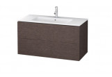 Шкафчик для раковины Duravit L-Cube, подвесной 1020 x 481 mm - дуб тёмный szczotkowany