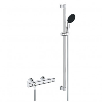 Смеситель для душа с термостатом Grohe Precision Flow, скрытая, с набором для душа - хром