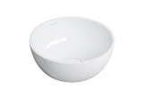 Накладная раковина OMNIRES SHELL M+, круглая 35 cm - белый глянец