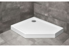 Поддон пятиугольный Radaway Doros PT E Compact, 90x80 cm, левый, акриловый - белый