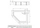 Поддон пятиугольный Radaway Doros PT E Compact, 90x80 cm, левый, акриловый - белый