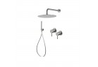 Душевой набор Vema Tiber Steel, скрытый, верхний душ 30cm - нержавеющая сталь inox