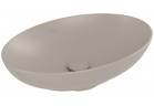Накладная раковина Villeroy & Boch Loop & Friends, 56x38cm, овальная, z переливом - Almond CeramicPlus