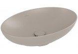 Накладная раковина Villeroy & Boch Loop & Friends, 56x38cm, овальная, z переливом, Stone White CeramicPlus