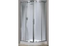 Душевая кабина Novellini Lunes r полукруглая 80 cm с 2 раздвижными шторками, profil хром, стекло прозрачное