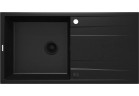 Zlewozmywak granitowy Deante Eridan 100x52 cm, 1-komorowy z ociekaczem - nero (чёрный мат.)