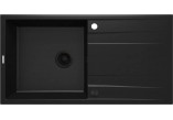 Zlewozmywak granitowy Deante Eridan 100x52 cm, 1-komorowy z ociekaczem - nero (чёрный мат.)