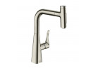 Смеситель кухонный Hansgrohe Metris Select M71, однорычажный 240, выдвижной излив, 2jet, sBox - нержавеющая сталь finish