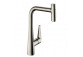 Смеситель кухонный Hansgrohe Metris Select M71, однорычажный 240, выдвижной излив, 2jet, sBox - нержавеющая сталь finish