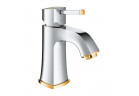 Смеситель для раковины Grohe Grandera, напольный, размер M - хром/ золотой