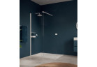 Двери раздвижные Walk-In Huppe Xtensa pure 4-угл., 140 cm 1 створчатые с металлическим сегментом - профиль серебряный блестящий, стекло прозрачное z AntiPlaque, z dodatkową opcją wyposażenia listwą ścienną Select+