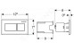 Кнопка uruchamiający Geberit Sigma70 do spłukiwania dwudzielnego, прямоугольный, нержавеющая сталь - чёрный хром/ szczotkowany