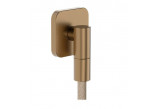 Точечный душевой гарнитур Hansgrohe Raindance Alive Select S 125 3jet EcoSmart z tekstylnym wężem Designflex 160 cm - бронзовое напыление