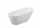Ванна свободностоящая Besco Melody 150x80 cm овальная белая, maskownica syfonu z переливом белая