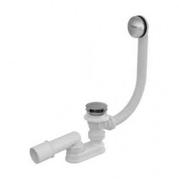 Сифон для ванны z переливом Ravak z переливом, sterowany cięgnem, 570 mm - белый мат.