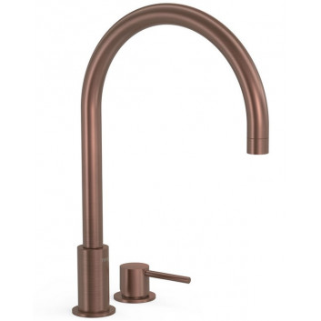 Смеситель для раковины Tres Study Colors, однорычажный напольный, высота 373 mm - чёрный бронза