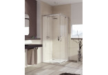 Кабина угловая Huppe Aura двери раздвижные 80x80 cm, wys. 190 cm, профиль серебряный мат., стекло прозрачное