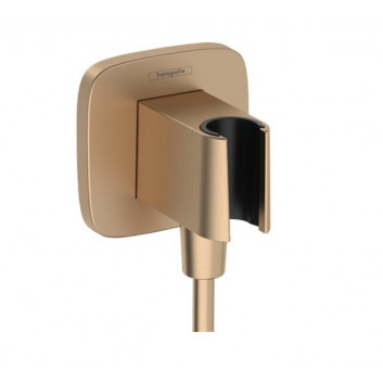 Przyłącze wody Hansgrohe FixFit Q, с рычагом душевым, золотой optyczny полированный