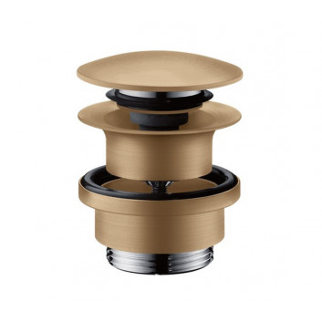 Комплект сливной Push-Open для раковин i bidetów Hansgrohe, чёрный шлифованный хром