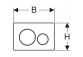 Кнопка uruchamiający do WC Geberit Typ 10 pneumatyczny, белый/хром глянцевый, ręczny, dwudzielny, скрытый- sanitbuy.pl