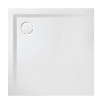 Поддон квадратный Sanplast B-M/SPACE S 90x90x1,5 biew, odlew минеральный - белый