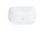 Накладная раковина Corsan Mono прямоугольная 46x32x14 cm с заглушкой klik-klak белыйm