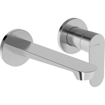 Смеситель для раковины HansaGenesis, element настенный, излив 20,3 cm - чёрный мат.