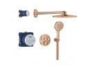 Скрытый душевой гарнитур Grohe Grohtherm SmartControl с верхним душем Rainshower SmartActive 310 - warm sunset