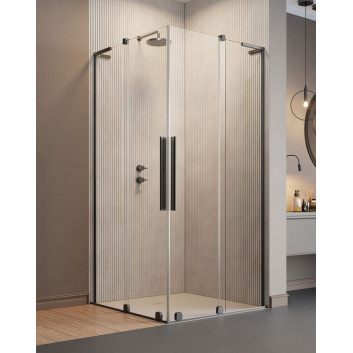 Кабина Radaway Furo SL KDD 80, profil хром глянец, стекло бесцветное, часть левая