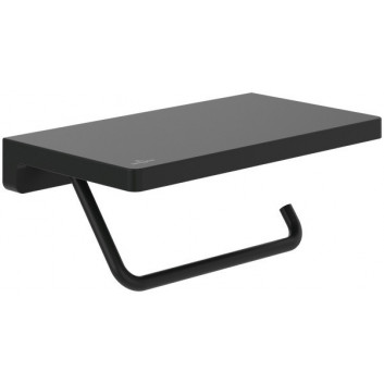 Держатель для туалетной бумаги Villeroy & Boch Elements – Striking с полкой - хром