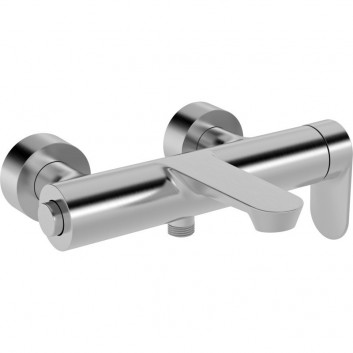 Смеситель ванна/душ HansaGenesis, однорычажный, настенная установка - чёрный мат.