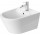 Bidet керамический Duravit D-Code 54x36 cm, подвесной с полкой, с отверстиями под смеситель - белый
