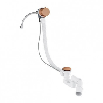 Сифон для ванны OMNIRES CGS przelewowo-odpływowo-napełniający - золотой