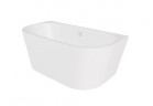 Ванна пристенная Besco Vica New, 170x80 cm, акриловая, белая + сифон белый z napełnieniem przez перелив