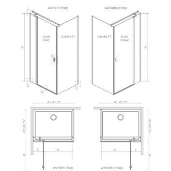 Душевая кабина Radaway Modo X I 120, przejrzysta, 1180x2000mm