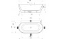 Ванна свободностоящая Ravak Freedom O Tec, акриловая,170x77 cm - белая, крышка odpływu белая