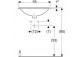 Встраиваемая раковина 55x45cm, Geberit VariForm - Белый / KeraTect 