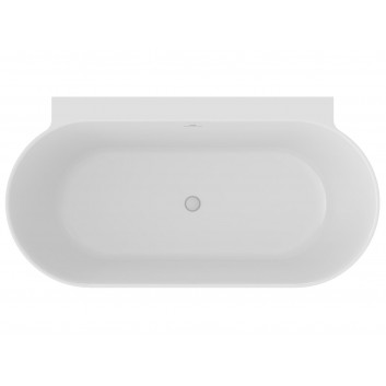 Ванна свободностоящая do ściany Ravak Freedom Wall II Tec, акриловая,170x87 cm - белая, крышка odpływu белая
