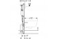 Инсталляция скрытого монтажа Geberit Duofix Basic do WC wiszącego, UP100 ze wspornikami