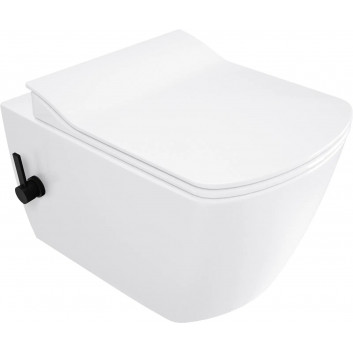 Раковина Wc с сидением bezkołnierzową, Deante Round, белая